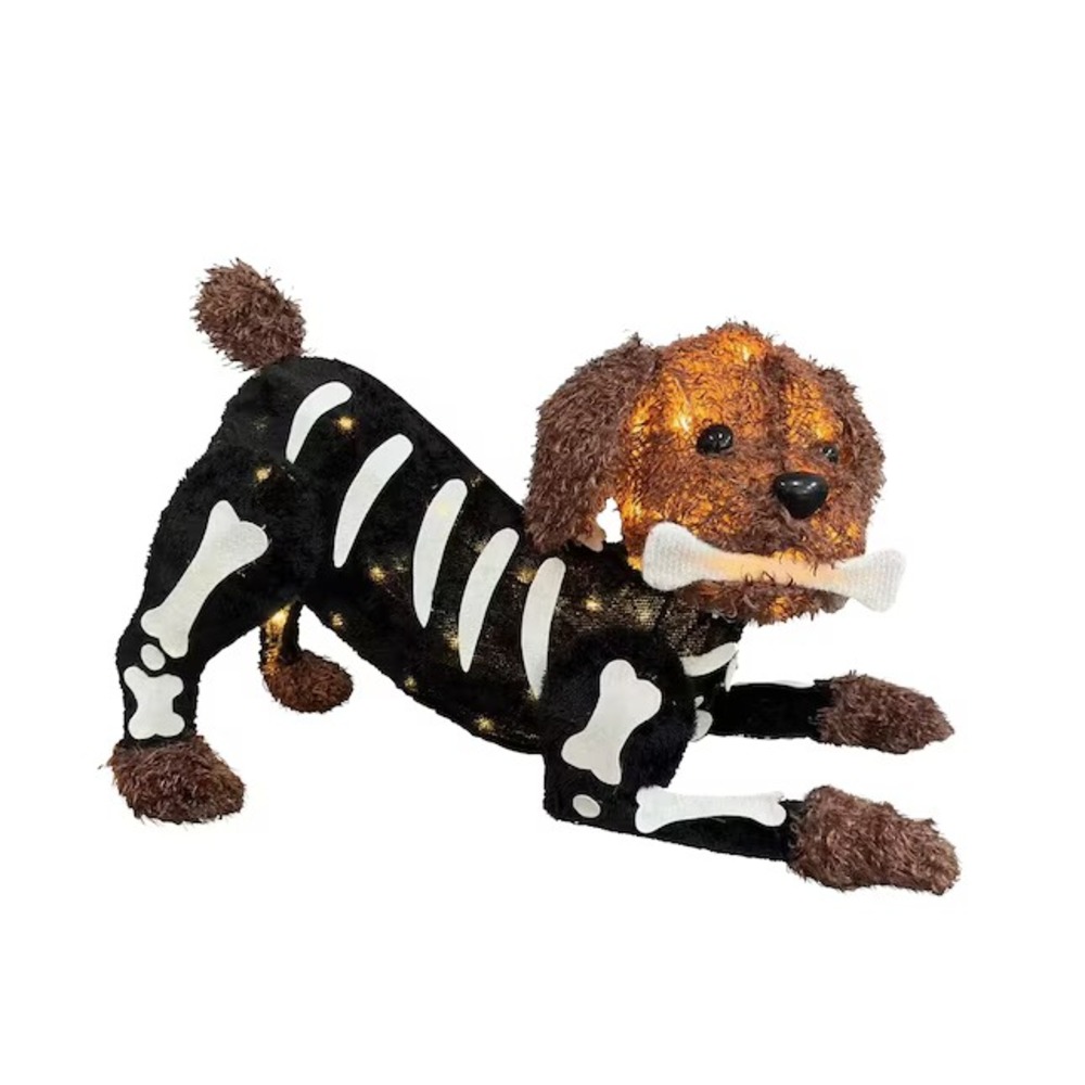Haunted Living 24" Lighted Skeleton Doodle Dog Halloween Decoration Goldendoodle